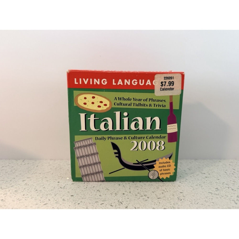 Living Language Italian 2008 Daily Phrase Culture Calendar Box Set with Audio CD